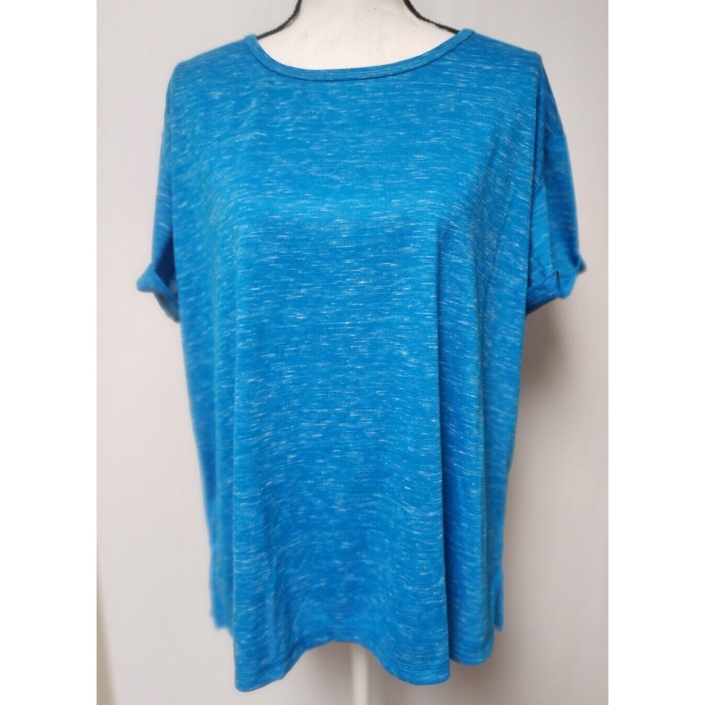 Woman Within Women's T-shirt Size M (14-16)  Blue Heather  NWT